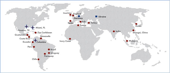 montachem international map